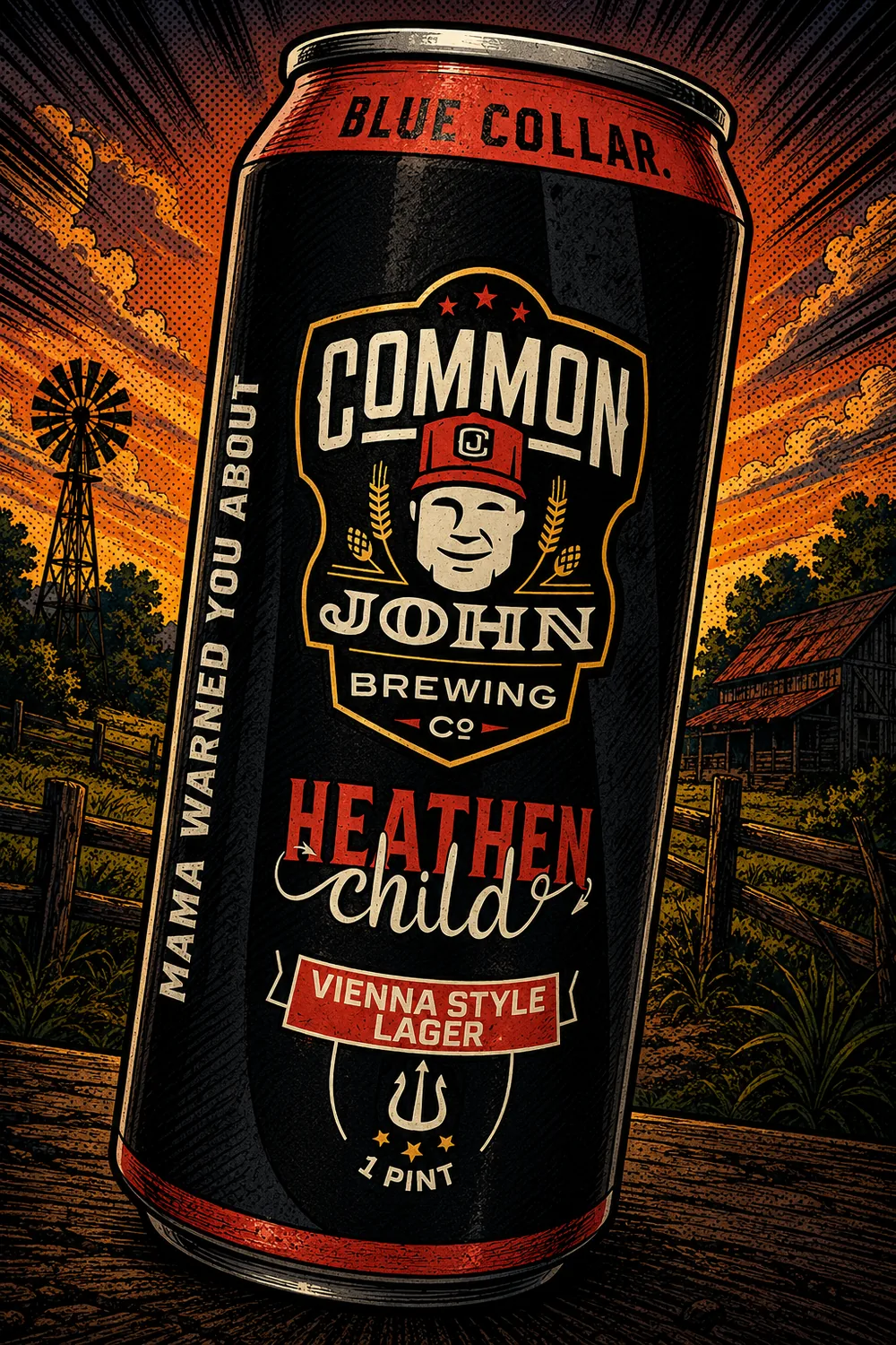 Heathen Child Vienna Style Lager can - Common John Brewing Co.