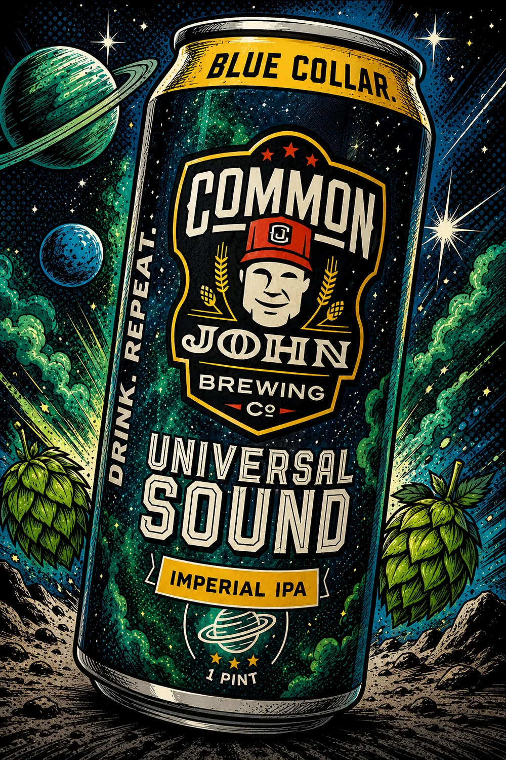 Universal Sound Imperial IPA can - Common John Brewing Co.
